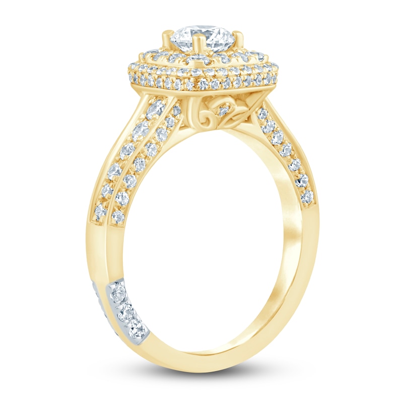 Main Image 2 of Pnina Tornai Round Diamond Engagement Ring 1-1/4 ct tw 14K Yellow Gold