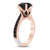 Thumbnail Image 2 of Pnina Tornai Black Round Diamond Engagement Ring 3-3/8 ct tw 14K Rose Gold