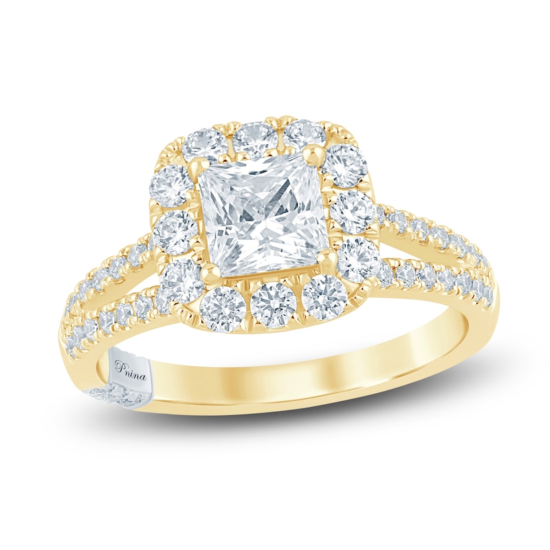 Main Image 1 of Pnina Tornai Princess & Round-Cut Diamond Engagement Ring 1-3/4 ct tw 14K Yellow Gold