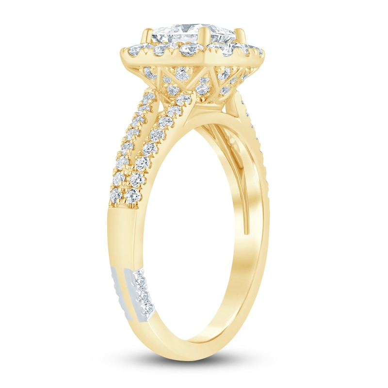 Main Image 2 of Pnina Tornai Princess & Round-Cut Diamond Engagement Ring 1-3/4 ct tw 14K Yellow Gold