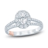 Thumbnail Image 0 of Pnina Tornai Oval & Round-Cut Diamond Engagement Ring 1-1/8 ct tw 14K White Gold