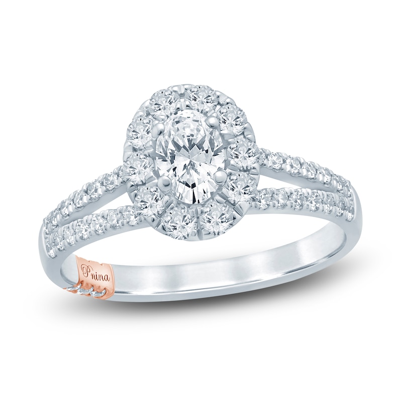 Pnina Tornai Oval & Round-Cut Diamond Engagement Ring 1-1/8 ct tw 14K White Gold
