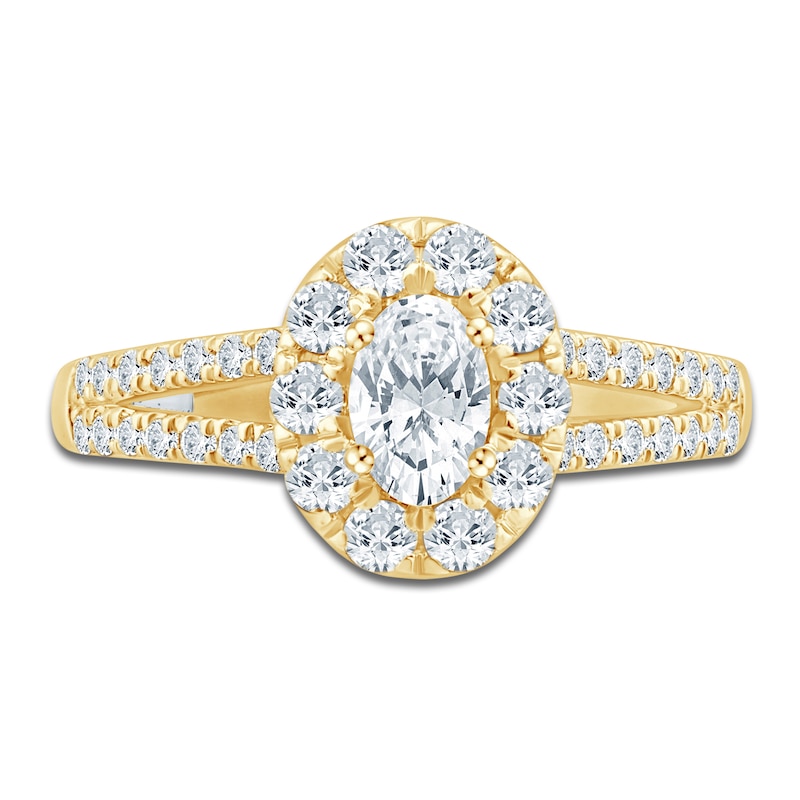 Main Image 3 of Pnina Tornai Oval & Round-Cut Diamond Engagement Ring 1-1/8 ct tw 14K Yellow Gold