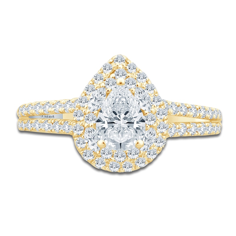 Main Image 3 of Pnina Tornai Pear, Round & Marquise-Cut Diamond Engagement Ring 1-1/4 ct tw 14K Yellow Gold