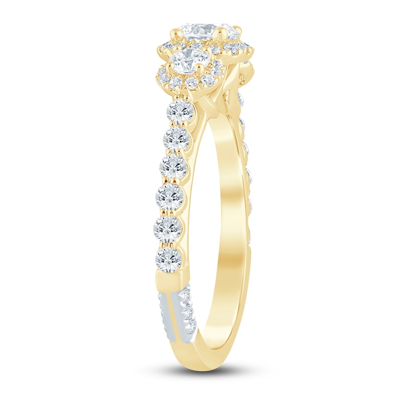 Main Image 2 of Pnina Tornai Round Diamond 3-Stone Engagement Ring 1-1/5 ct tw 14K Yellow Gold