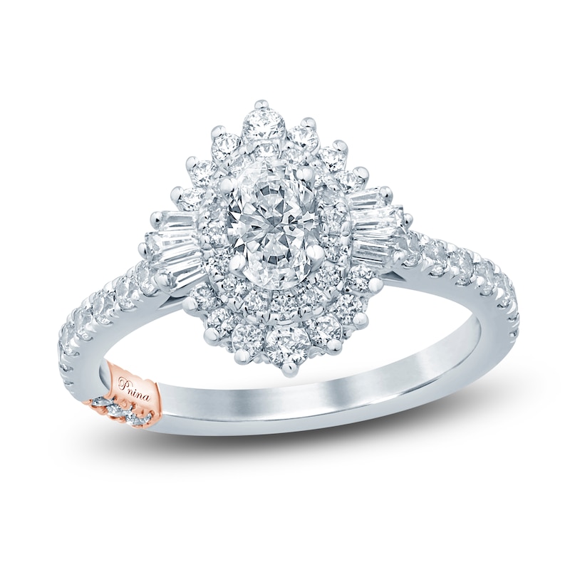 Main Image 1 of Pnina Tornai Oval, Baguette & Round-Cut Diamond Engagement Ring 1-1/4 ct tw 14K White Gold