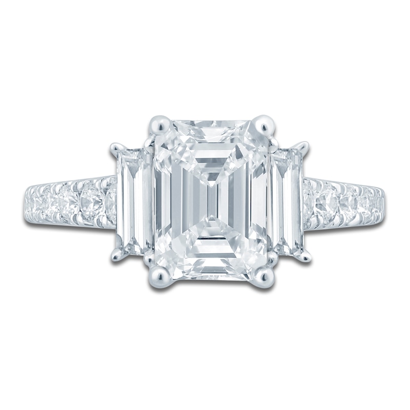 Main Image 3 of Pnina Tornai Emerald & Round-Cut Diamond Engagement Ring 2-7/8 ct tw 14K White Gold