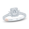 Thumbnail Image 1 of Pnina Tornai Emerald & Round-Cut Diamond Engagement Ring 1 ct tw 14K White Gold