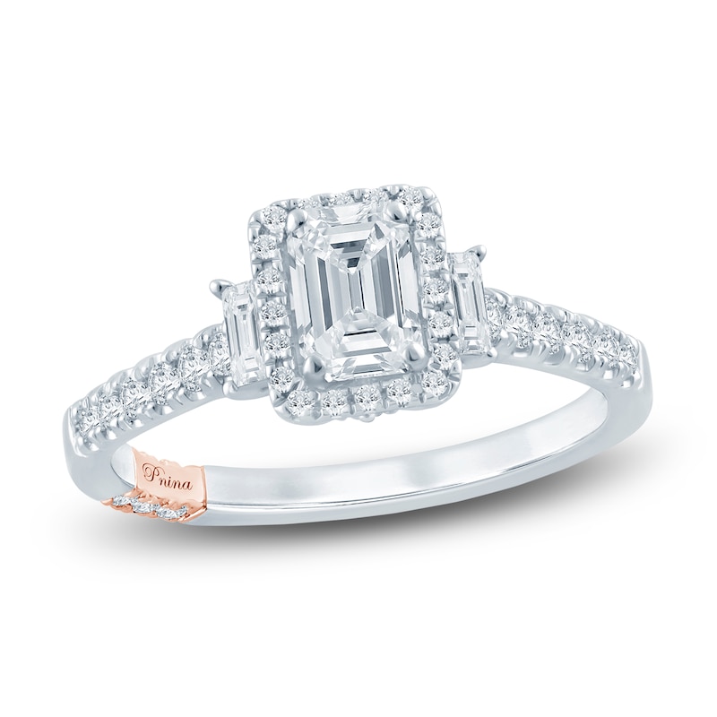 Main Image 1 of Pnina Tornai Emerald & Round-Cut Diamond Engagement Ring 1 ct tw 14K White Gold