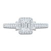 Thumbnail Image 3 of Pnina Tornai Emerald & Round-Cut Diamond Engagement Ring 1 ct tw 14K White Gold