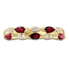 Thumbnail Image 3 of LALI Jewels Marquise-Cut Natural Ruby & Diamond Two-Row Anniversary Ring 1/15 ct tw 14K Yellow Gold