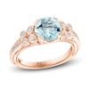 Thumbnail Image 0 of LALI Jewels Natural Aquamarine & Diamond Milgrain Engagement Ring 1/4 ct tw 14K Rose Gold