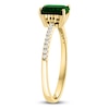 Thumbnail Image 2 of LALI Jewels Octagon-Cut Natural Emerald & Diamond Engagement Ring 1/10 ct tw 14K Yellow Gold