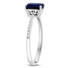 Thumbnail Image 1 of LALI Jewels Octagon-Cut Natural Blue Sapphire & Diamond Engagement Ring 1/10 ct tw 14K White Gold