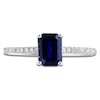 Thumbnail Image 2 of LALI Jewels Octagon-Cut Natural Blue Sapphire & Diamond Engagement Ring 1/10 ct tw 14K White Gold