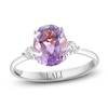 Thumbnail Image 1 of LALI Jewels Oval-Cut Natural Light Amethyst & Diamond Engagement Ring 1/5 ct tw 14K White Gold