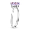 Thumbnail Image 2 of LALI Jewels Oval-Cut Natural Light Amethyst & Diamond Engagement Ring 1/5 ct tw 14K White Gold