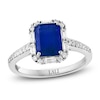 Thumbnail Image 1 of LALI Jewels Octagon-Cut Natural Blue Sapphire & Diamond Engagement Ring 3/8 ct tw 14K White Gold