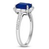 Thumbnail Image 2 of LALI Jewels Octagon-Cut Natural Blue Sapphire & Diamond Engagement Ring 3/8 ct tw 14K White Gold