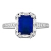 Thumbnail Image 3 of LALI Jewels Octagon-Cut Natural Blue Sapphire & Diamond Engagement Ring 3/8 ct tw 14K White Gold