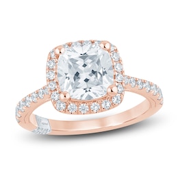 Pnina Tornai Lab-Created Cushion-Cut Diamond Engagement Ring 2-1/2 ct tw 14K Rose Gold