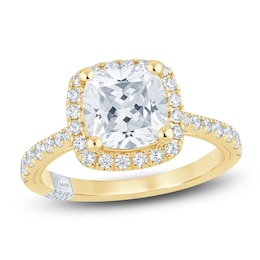 Pnina Tornai Lab-Created Cushion-Cut Diamond Engagement Ring 2-1/2 ct tw 14K Yellow Gold