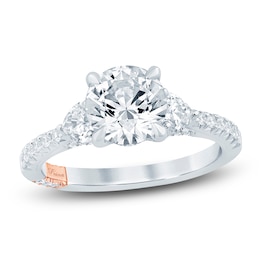 Pnina Tornai Lab-Created Round-Cut Diamond Engagement Ring 2-1/4 ct tw 14K White Gold