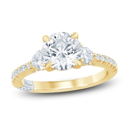 Pnina Tornai Lab-Created Round-Cut Diamond Engagement Ring 2-1/4 ct tw 14K Yellow Gold