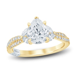 Pnina Tornai Lab-Created Pear-Shaped Diamond Engagement Ring 2 ct tw 14K Yellow Gold