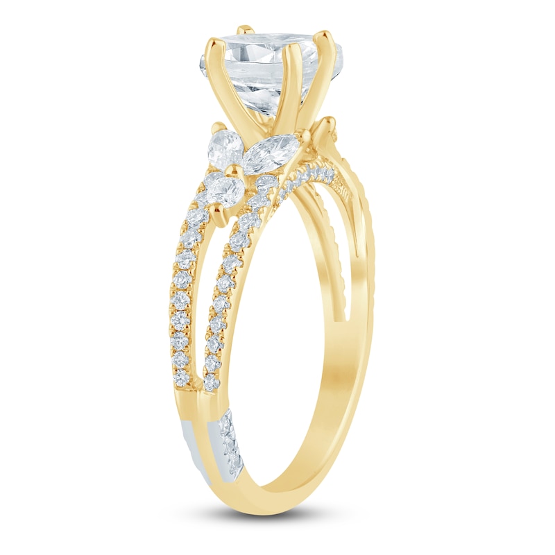 Main Image 2 of Pnina Tornai Lab-Created Oval-Cut Diamond Engagement Ring 2-1/4 ct tw 14K Yellow Gold