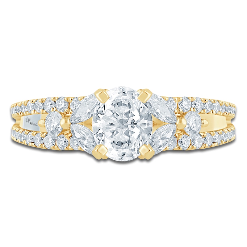 Main Image 3 of Pnina Tornai Lab-Created Oval-Cut Diamond Engagement Ring 2-1/4 ct tw 14K Yellow Gold