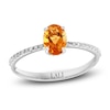 Thumbnail Image 0 of LALI Jewels Oval-Cut Natural Citrine & Diamond Engagement Ring 1/10 ct tw 14K White Gold