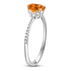 Thumbnail Image 1 of LALI Jewels Oval-Cut Natural Citrine & Diamond Engagement Ring 1/10 ct tw 14K White Gold