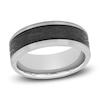 Thumbnail Image 1 of Men's Textured Wedding Band Tungsten Carbide & Black Ion Plating 8mm