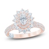 Thumbnail Image 1 of Pnina Tornai Oval-Cut Diamond Starburst Halo Engagement Ring 1-1/2 ct tw 14K Rose Gold