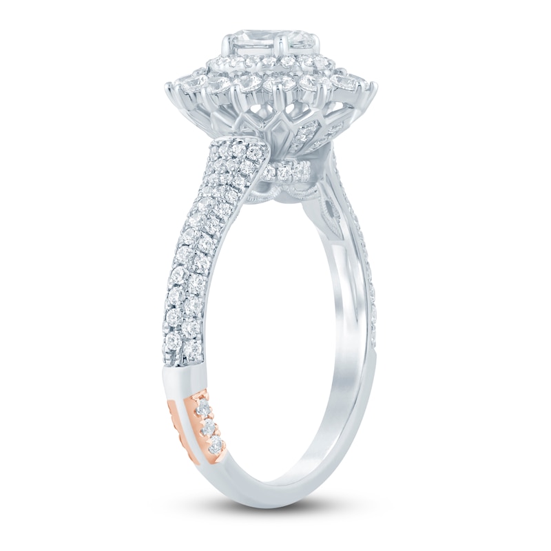 Main Image 2 of Pnina Tornai Oval-Cut Diamond Starburst Halo Engagement Ring 1-1/2 ct tw 14K White Gold