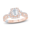 Thumbnail Image 1 of Pnina Tornai Emerald-Cut Diamond Halo Engagement Ring 1 ct tw 14K Rose Gold