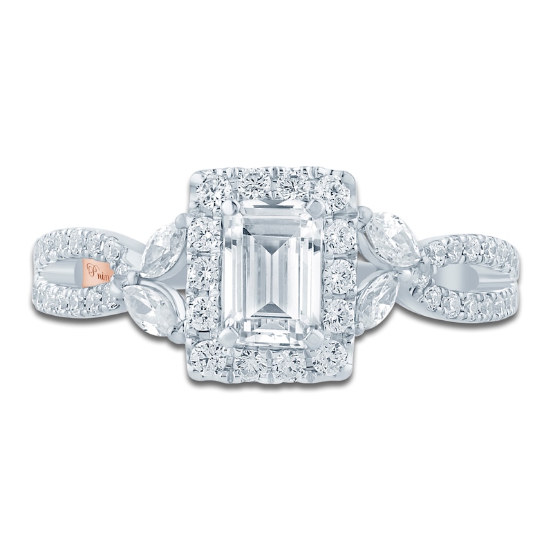Pnina Tornai Emerald-Cut Diamond Halo Engagement Ring 1 ct tw 14K White Gold
