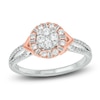 Thumbnail Image 1 of Brilliant Moments Multi-Diamond Halo Engagement Ring 1/2 ct tw 14K Two-Tone Gold