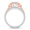 Thumbnail Image 3 of Brilliant Moments Multi-Diamond Halo Engagement Ring 1 ct tw 14K Two-Tone Gold