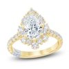 Thumbnail Image 1 of Pnina Tornai Lab-Created Diamond Pear-Shaped Halo Engagement Ring 2-1/2 ct tw 14K Yellow Gold