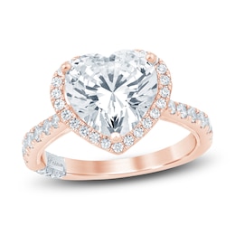 Pnina Tornai Lab-Created Diamond Heart-Shaped Engagement Ring 3-5/8 ct tw 14K Rose Gold
