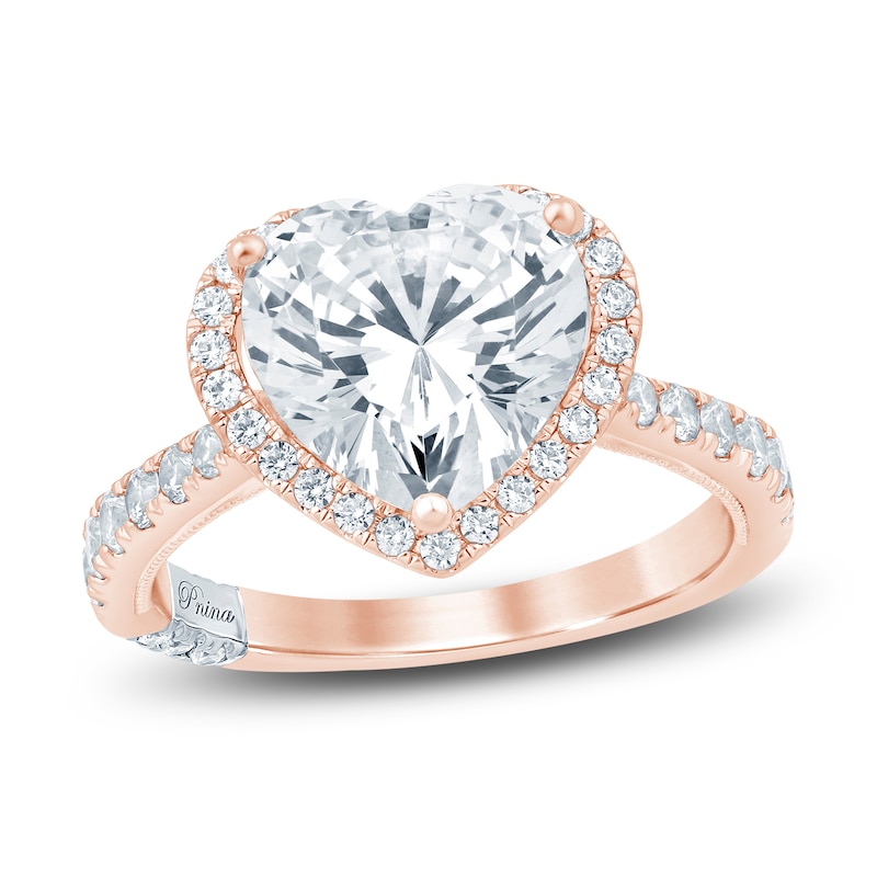 Main Image 1 of Pnina Tornai Lab-Created Diamond Heart-Shaped Engagement Ring 3-5/8 ct tw 14K Rose Gold