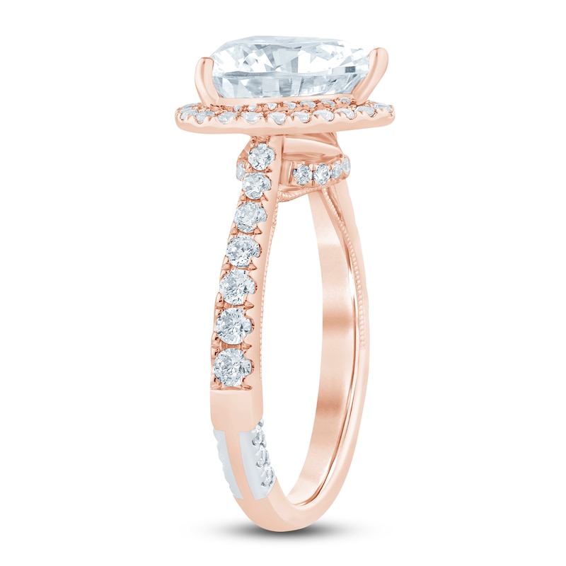 Main Image 2 of Pnina Tornai Lab-Created Diamond Heart-Shaped Engagement Ring 3-5/8 ct tw 14K Rose Gold