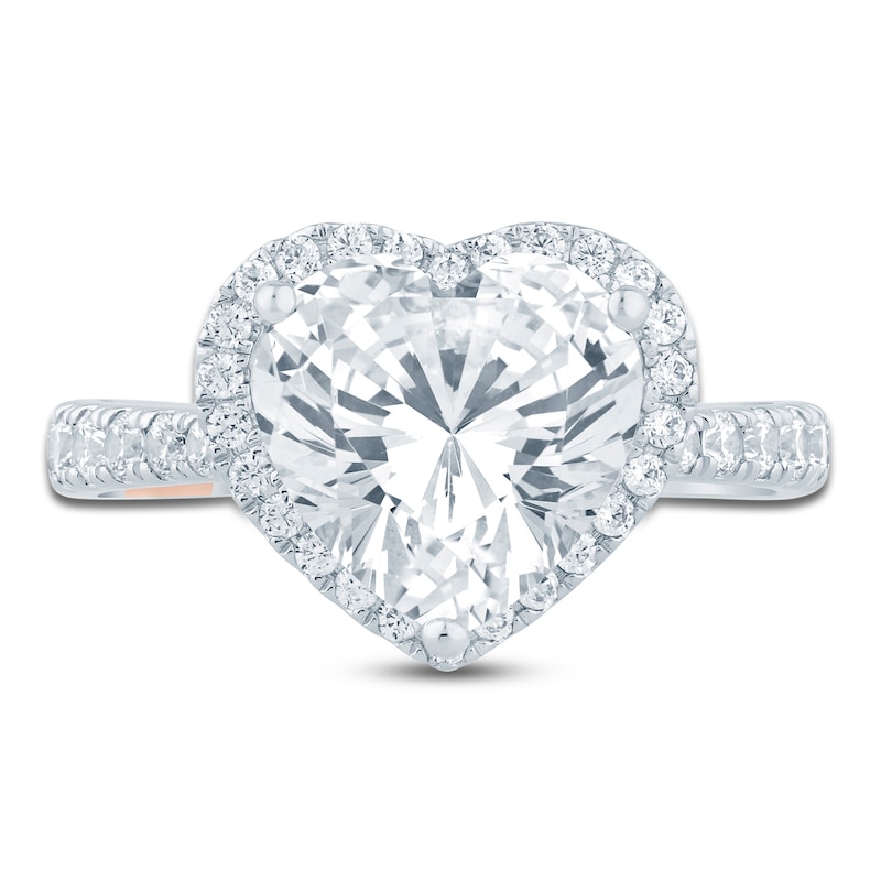 Pnina Tornai Lab-Created Diamond Heart-Shaped Engagement Ring 3-5/8 ct tw 14K White Gold