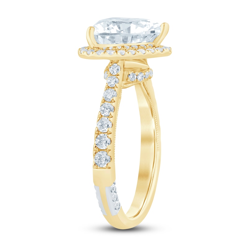 Pnina Tornai Lab-Created Diamond Heart-Shaped Engagement Ring 3-5/8 ct tw 14K Yellow Gold