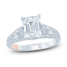 Pnina Tornai Lab-Created Diamond Emerald-Cut Engagement Ring 3 ct tw 14K White Gold