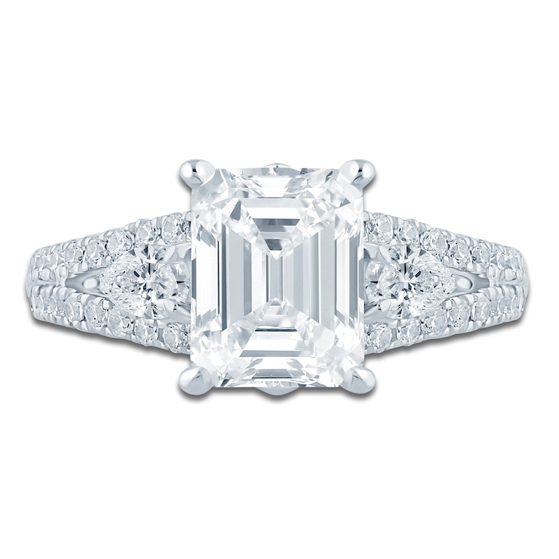 Pnina Tornai Lab-Created Diamond Emerald-Cut Engagement Ring 3 ct tw 14K White Gold