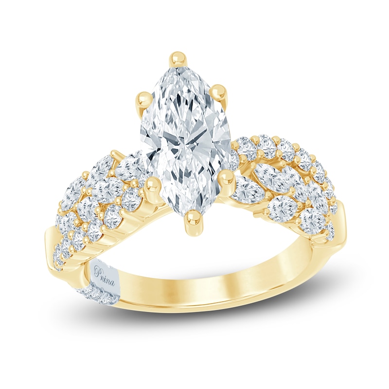 Main Image 1 of Pnina Tornai Lab-Created Diamond Marquise-Cut Engagement Ring 3 ct tw 14K Yellow Gold