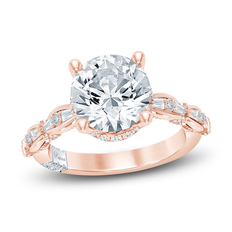 Main Image 1 of Pnina Tornai Lab-Created Diamond Round-Cut Engagement Ring 4-3/8 ct tw 14K Rose Gold